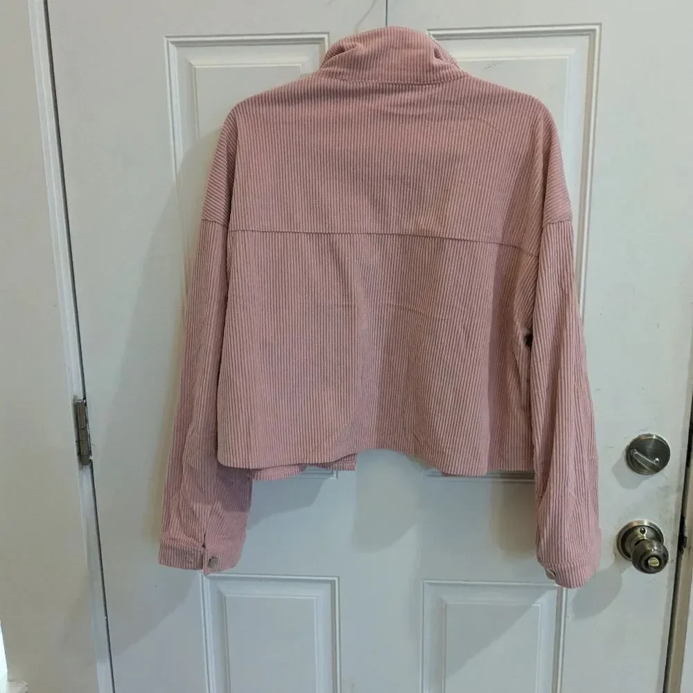 NWT Savanna Jane Pink Corduroy Jacket with Rhinestone Fringe Detail - Picture 7 of 7